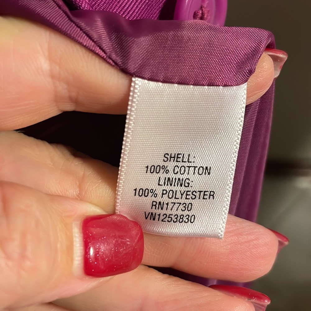 Xhilaration Women’s Cotton Fashion Coat statement collar size XL magenta color - Picture 8 of 13